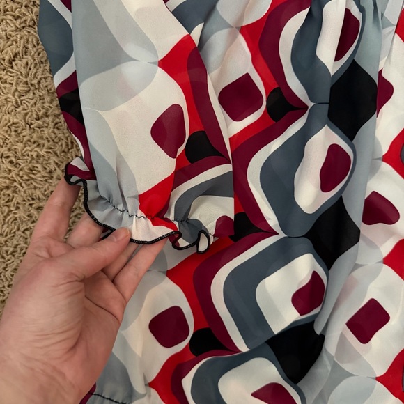 NWOT Lane Bryant 22 24 Tunic Square Neck Colorful Abstract Design - Picture 4 of 6